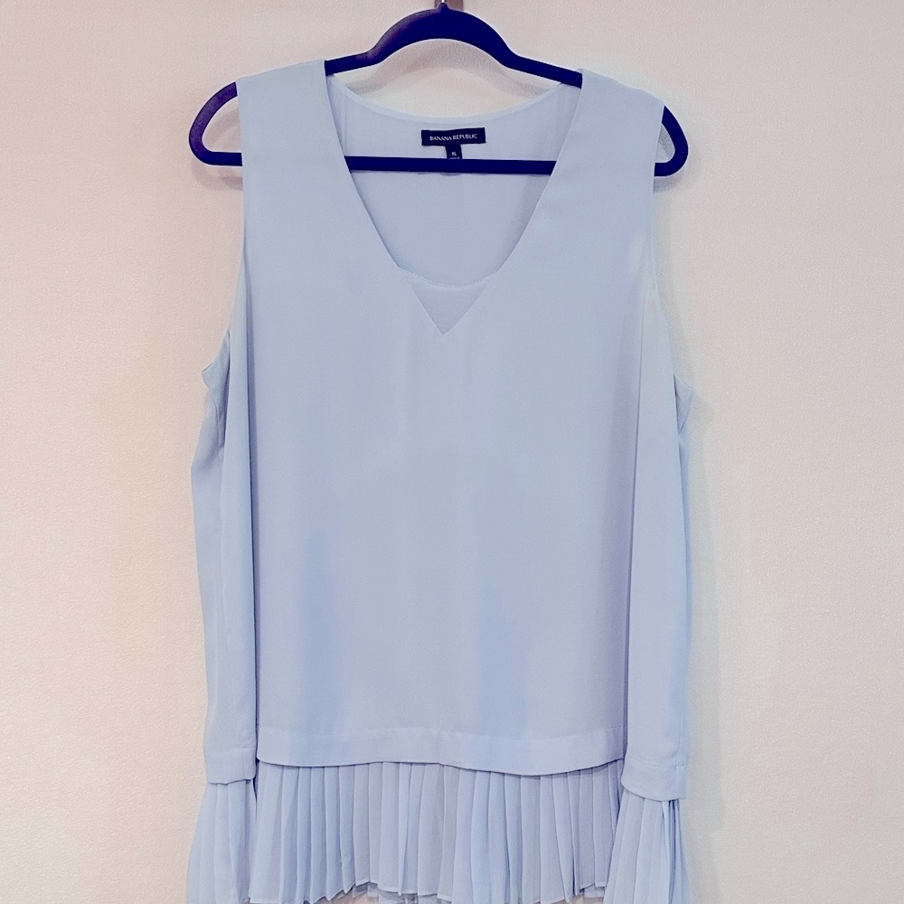 Banana Republic Blue Blouse Chic Top